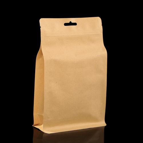 厂家八边封镀铝牛皮纸袋自封立式袋食品包装袋茶叶密封价格优惠